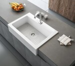 SAPHO SAPHO - ARYA keramický drez s otvorom pre batériu 66x62cm, biela 50166