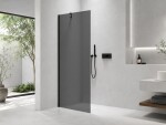 CERANO - Sprchová zástena Walk-in Onyx YL/P - 8 mm - čierna matná, grafitové sklo - 50x200 CER-8050BD1135