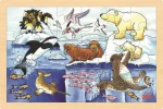 GOKI Drevené puzzle Arktické zvieratá