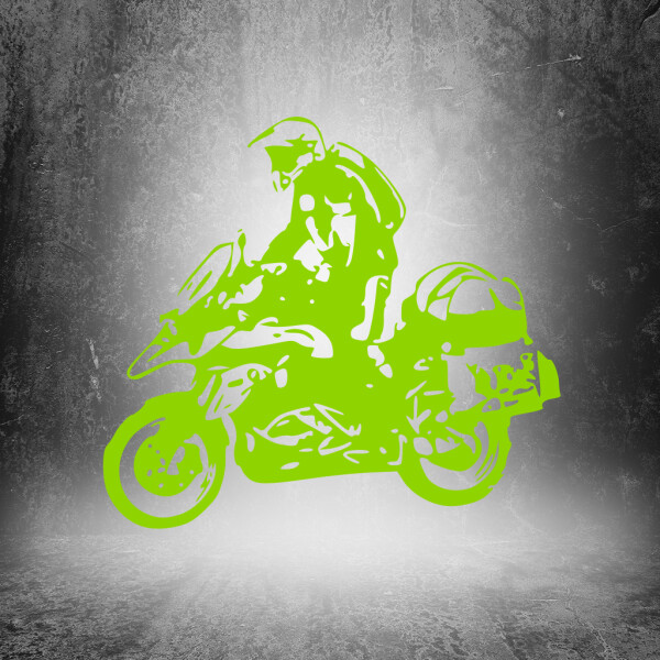 Veselá Stena Samolepka Motorka BMW GS Enduro Farba: zelená, Veľkosť: 80 x 72 cm