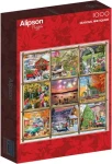 ALIPSON Štvorcové puzzle Koláž jar, leto, jeseň, zima
