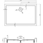 MEXEN - Flow+ sprchová vanička obdĺžniková 80 x 110, čierna mat 46R708011H