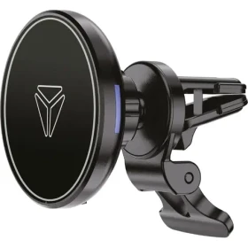 YENKEE YSM 615 čierna / Magnetický držiak do mriežky ventilácie / bezdrôtové nabíjanie 15W / otočný (8590669319800)