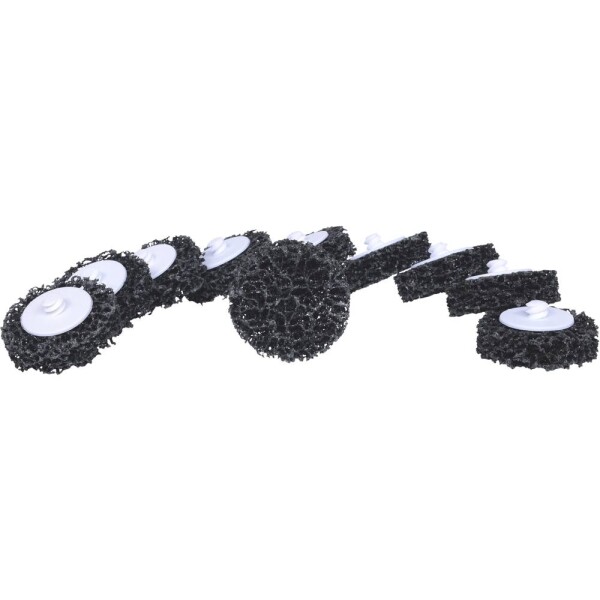 Náhradné brúsne taniere, Ø50mm, pásové kotúče čierne, balenie 10ks KS Tools 515.5087; 515.5087