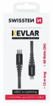 Swissten KEVLAR dátový kábel USB-C - Lightning 1.5m šedá / 60W / 3A / 1x USB-C(M) / 1x Lightning(M) (71544010)