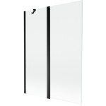 MEXEN - MIST vaňová zástena 130x150 cm 6mm f+s, čierna, číra 8A9-130-011-70-00