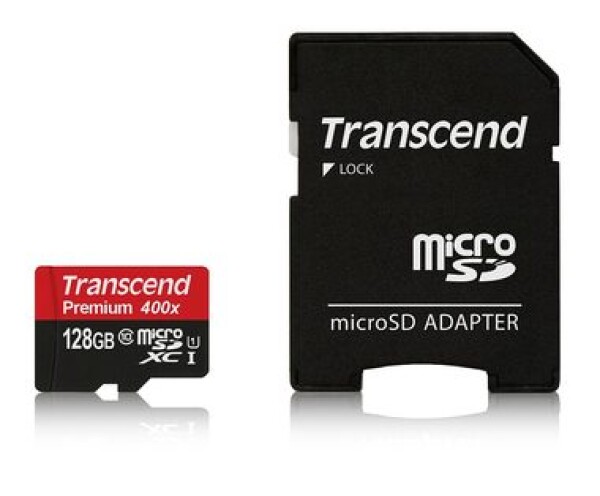 Transcend Micro SDXC 128GB + Adaptér / Pamäťová karta / Class 10 / UHS-I (TS128GUSDU1)