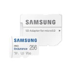 SAMSUNG PRO Endurance microSDXC 256GB + SD adaptér / Class 10 / UHS-I / U3 / čítanie: 100MBs / zápis: 40MBs (MB-MJ256KA/EU)