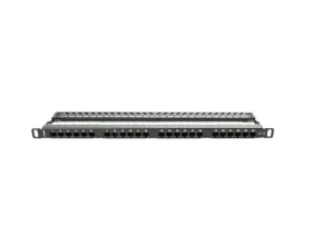 Lanberg PPU5-0024-B čierny / Patch panel / 24 portov / CAT5E / 0,5U / 19" (PPU5-0024-B)
