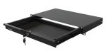 Lanberg Výsuvná rack polica 1U čierna / Rack polica / 19" / Hĺbka 270 mm / Nosnosť 30 kg (AK-2002-B)