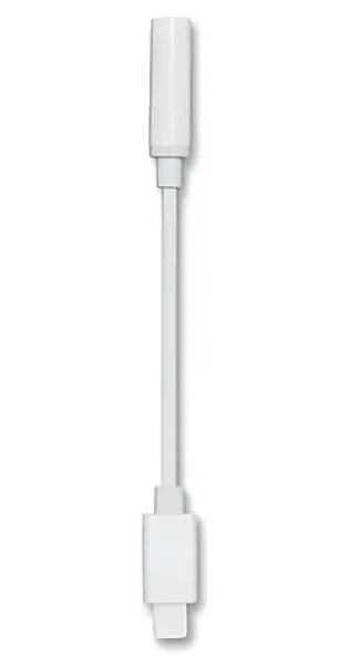 2GO biela / Audio adaptér / Lightning na 3,5 mm jack / kábel 20cm (797140)