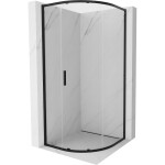MEXEN/S - Exo štvrťkruhový posuvný sprchovací kút 70 x 70, transparent, čierna 8131-070-070-70-00