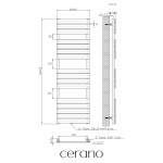 CERANO - Kúpeľňový radiátor Claude - bočné pripojenie - 767 W - čierna matná - 1600x500 mm CER-429661