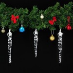 Deuba Vianočný svietiaci cencúle vnútorné i vonkajšie 80LED s ovladačom