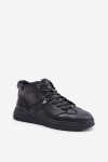 Pánske kožené zateplené členkové tenisky Lee Cooper Black 42