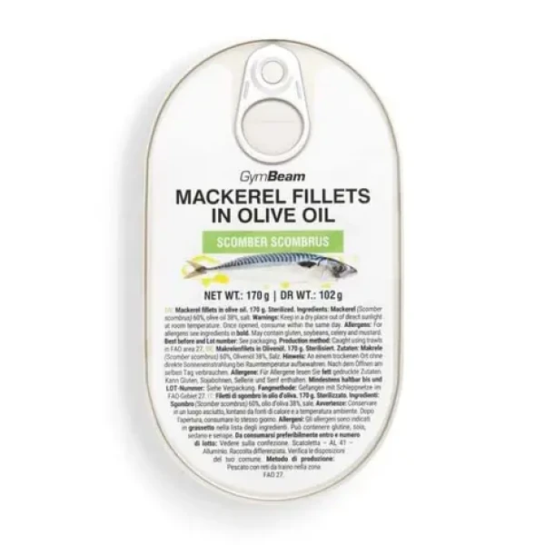 Filety z makrely v olivovom oleji - GymBeam (170 g) (108850-1-170g)