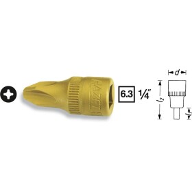 Hazet 8506 8506-PH2 krížový PH nástrčný kľúč PH 2 1/4 (6,3 mm); 8506-PH2