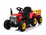 Mamido Mamido Elektrický traktor s vlečkou Blow červený