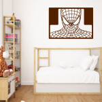 Veselá Stena Samolepka Spiderman portrét Farba: zelená, Veľkosť: 60 x 42 cm
