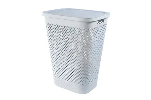 Curver Pure modrý / Kôš na bielizeň s vekom / 55 l / Recyklovaný plast (251585)