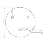 REA - Zrkadlo LED 80cm HZJ080 HOM-02801