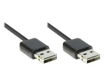 Good Connections USB 2.0 Easy-A čierna / Prepojovací kábel / AA / 3 m / 480 Mbit/s (2212-EU030)