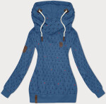 Svetlomodrá vzorovaná dámska mikina (2304) odstíny modré XXL (44)