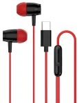 Canyon SEP-5 čierno-červená / Slúchadlá do uší / USB-C kábel 1,2 m / Integrované ovládanie (CNS-CEP5R)