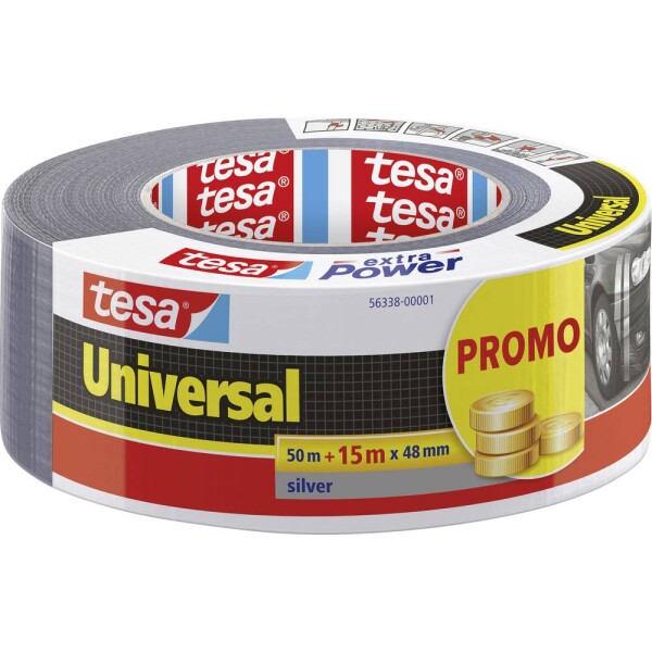 Tesa UNIVERSAL 56338-00001-01 páska so skleným vláknom strieborná (d x š) 65 m x 48 mm 1 ks; 56338-00001-01