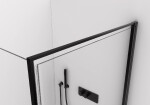 CERANO - Sprchovací kút Porte L/P - 8 mm - čierna matná, transparentné sklo - 80x90x195 - otočný CER-413552