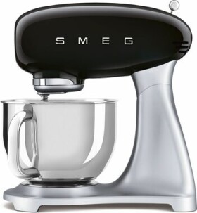 SMEG 50#39;s Retro Style čierno-strieborná / Kuchynský robot / 800W / 4.8l / 10 rýchlostí (SMF02BLEU)