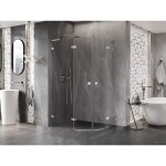 MEXEN/S - Lunar L sprchový kút štvrťkruh krídlový ľavá 90 x 70, transparent, chróm 833L-090L-070P-01-00