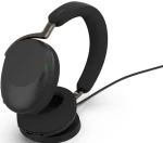 JABRA Evolve3 85 UC USB-A čierna + nabíjacia podložka / bezdrôtové slúchadlá / mikrofón / ANC / USB-A + Bluetooth (38599-989-989)
