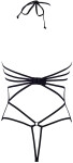 Dámske priehľadné sexy body V-8910 Black with beige - Axami L-40 černá-béžová