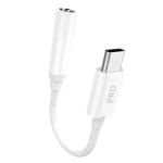 Dudao L16C Pre audio adaptér / USB-C / 3,5 mini jack / biela (56497)
