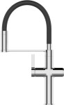 INVENA - Drezová batéria s filtrom PERISA chróm / čierna BZ-51-F08-V