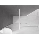 MEXEN/S - Velár sprchovací kút 140 x 75, transparent, biela 871-140-075-01-20