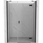 MEXEN/S - Mist-H sprchové dvere krídlové pravé 125, transparent, čierna 8A5-125-001-70-00-P