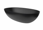 Umývadlo na dosku SAT Aula 60x36 cm čierna mat bez otvoru pre batériu, bez prepadu SATAU6036C SATAU6036C