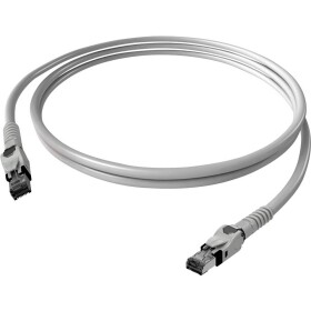 Easylan CP1OAMSMS0030 RJ45 sieťové káble, prepojovacie káble CAT 6A S/FTP 3.00 m sivá dvojžilový tienený, bez halogénov, samozhášavý 1 ks; CP1OAMSMS0030