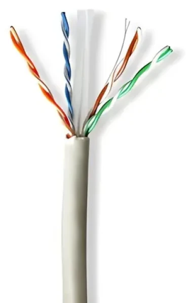 Nedis CAT6 šedá / Sieťový kábel / U/UTP / SOLID / 305 m / LSZH (CCBG8525GY305S)
