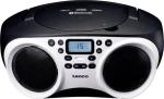 Lenco SCD-501 čierno-biela / FM rádio / CD prehrávač / 2x2W / 3.5mm jack / USB / Bluetooth (SCD-501WHITE/BLA)