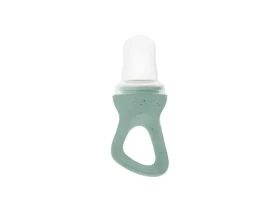 KikkaBoo Kŕmiace hryzátko Platinum Silicone Sage / Hryzátko / 100% silikón / Od 6 mesiacov (31302050007KB)
