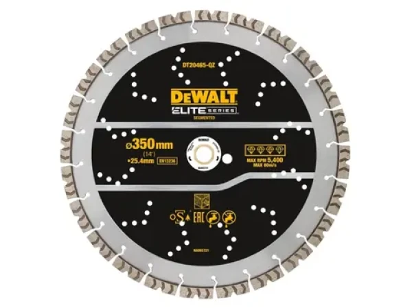 DeWalt DT20465 Elite Series / Diamantový kotúč na rezanie armatúry / Priemer 350x25.4 mm (DT20465)
