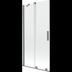 MEXEN/S - Velár dvojkrídlová posuvná vaňová zástena 90 x 150, transparent, grafit metal 896-090-000-01-95