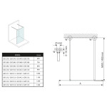 GELCO - VARIO BLACK jednodielna sprchová zástena do priestoru, matné sklo, 900 GX1490GX2214