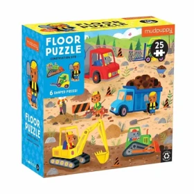 Mudpuppy Podlahové puzzle auta na stavbe