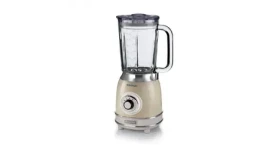 Ariete 583 Vintage béžová / Sklenený stolný mixér / 1000 W / 1.5 l / 4 rýchlosti + pulz (0583CR)