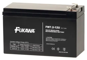 Fukawa FW 7.2-12 F2U / Olovený akumulátor / 12V / 7,2 Ah / Faston F2 6,3 mm / AGM (11509)