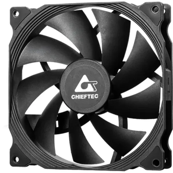 Chieftec ZF-1425PWM čierna / Ventilátor / 140mm / Hydraulic Bearing / 20.1 dB @ 1200 RPM / 56.4 CFM / 4-Pin PWM (ZF-1425PWM)